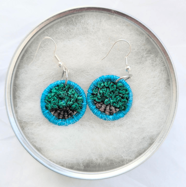 22mm Dorset Button Summer Tree Earrings 