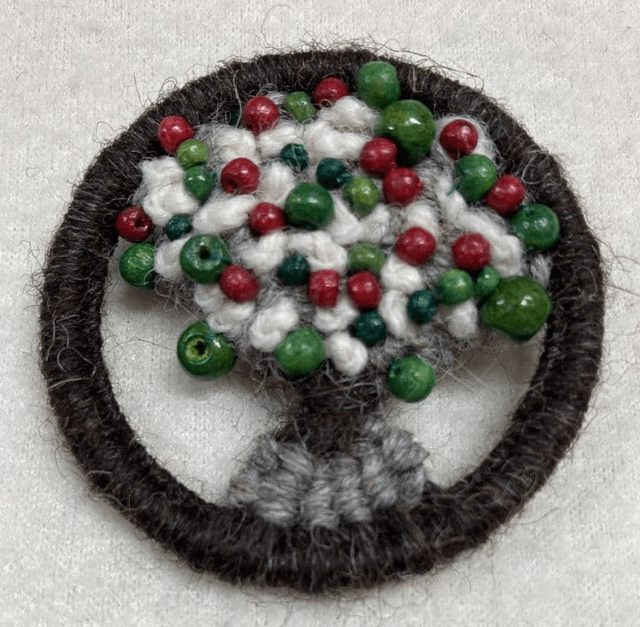 Dorset Button Jewellery Kit - Naturally Beautiful Apple Tree Brooch