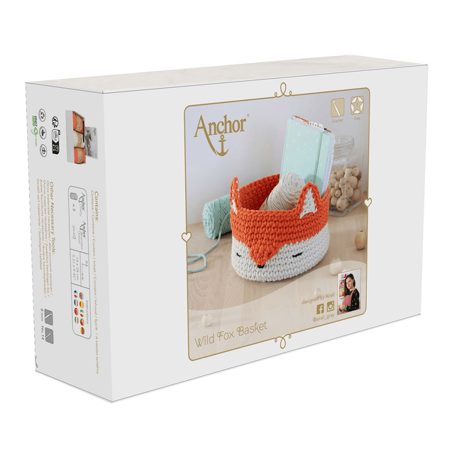 Crochet Kit Fox Basket