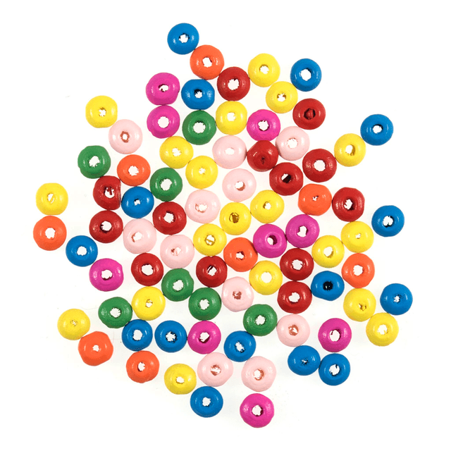 Coloured Wooden Bead Pack