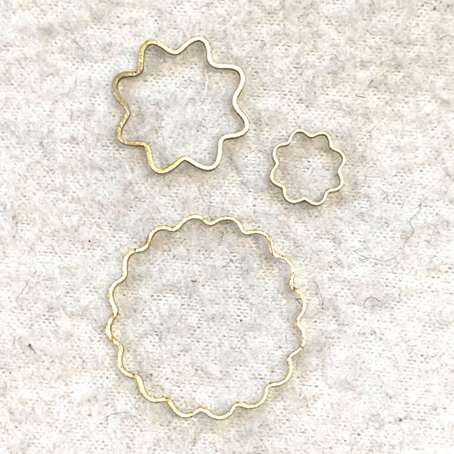 Ripple Shaped Brass Rings