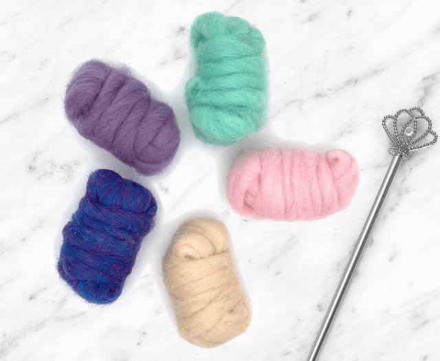 Carded Corriedale Sliver mixed pack Fairy Tones