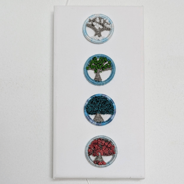 Seasonal Dorset Button Trees 