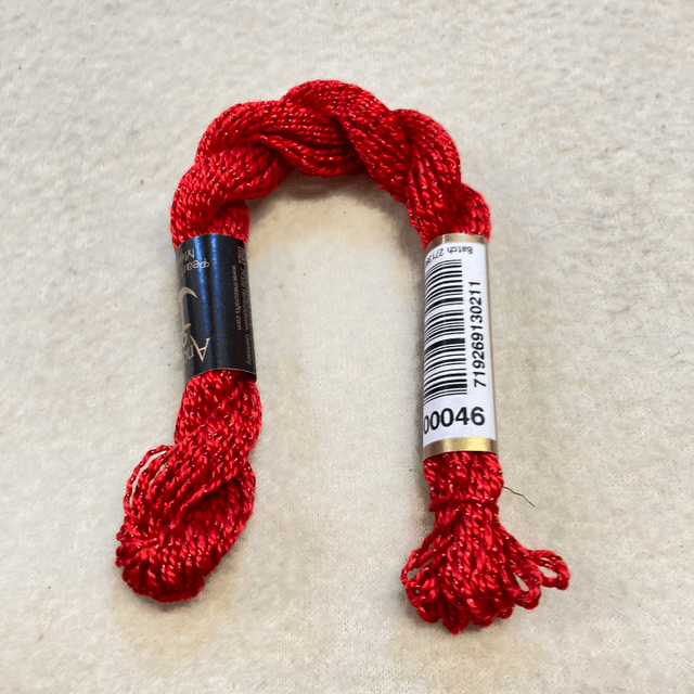 0046 metallic 5 weight cotton perle Anchor