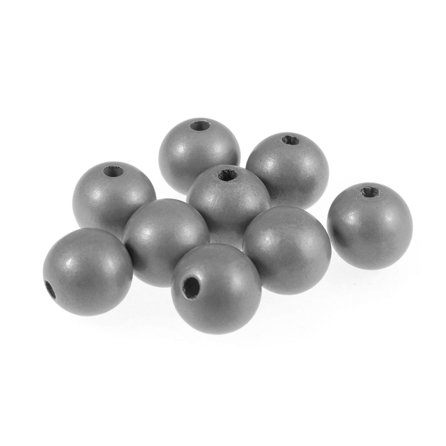 Coloured Wooden Beads 25mm Metallic Sheen