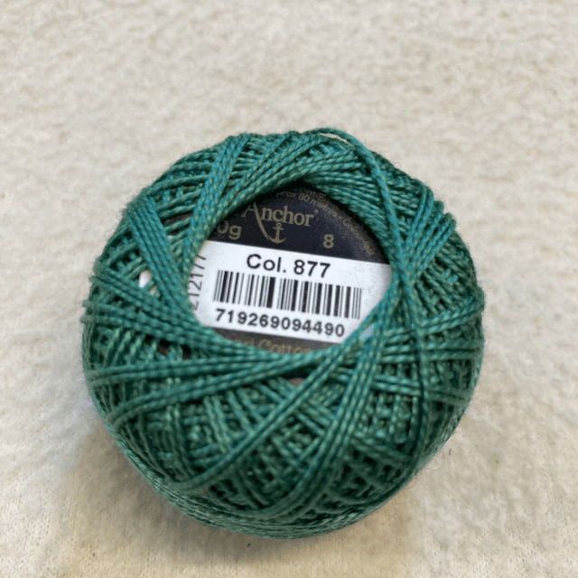 877  8 weight cotton perle Anchor