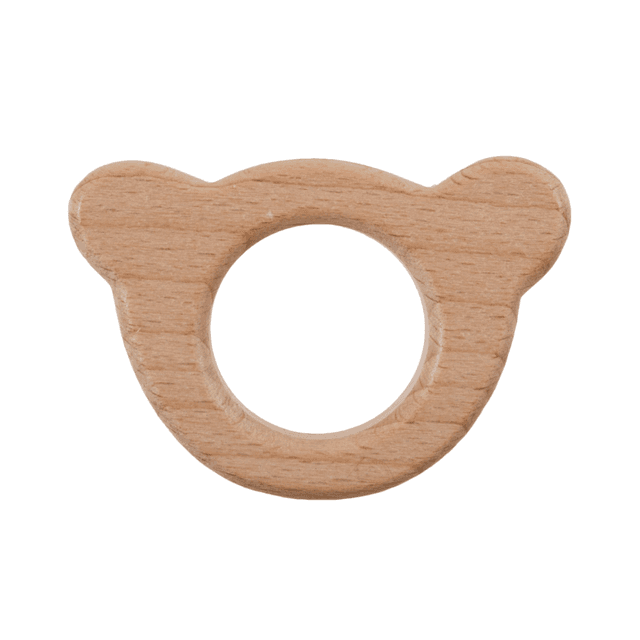 Wooden Craft Ring Teddy