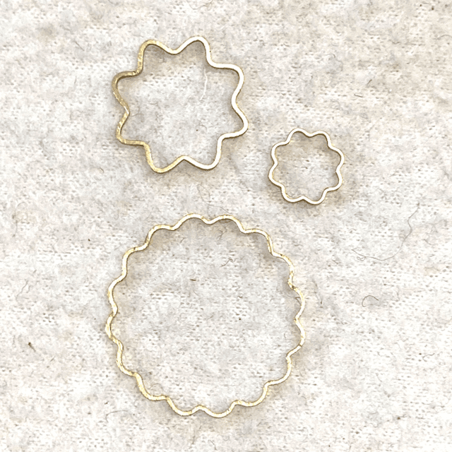 Ripple Shaped Brass Rings