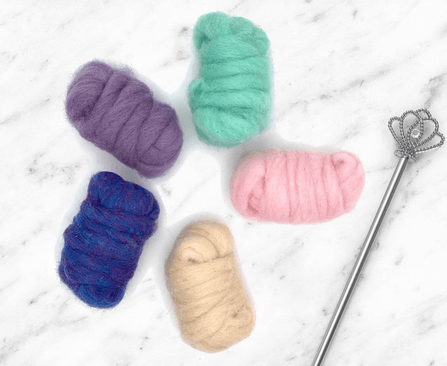 Carded Corriedale Sliver mixed pack Fairy Tones
