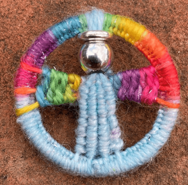 Dorset Button Kit - Sparkle Angel Brooch Rainbow