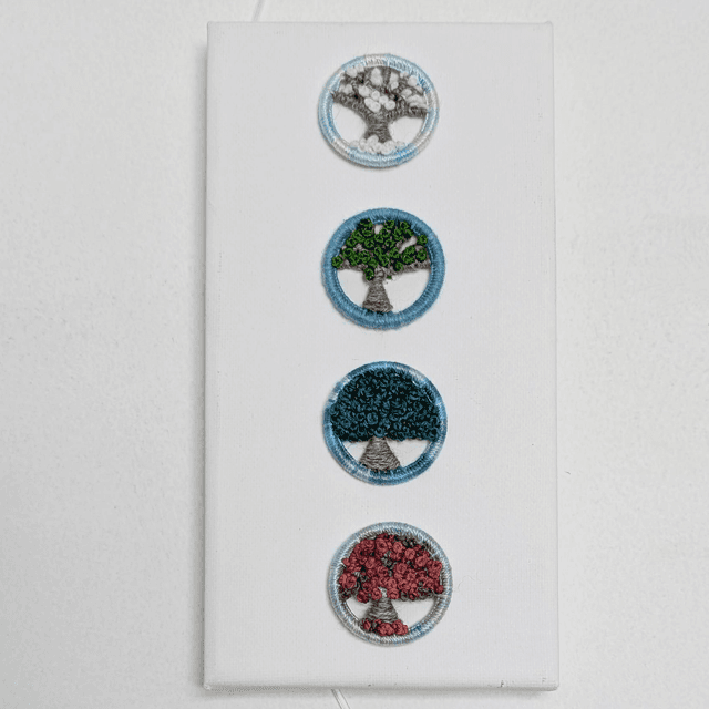 Seasonal Dorset Button Trees 