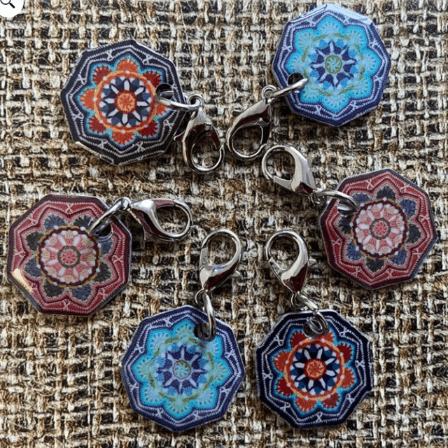 Stitch Marker Crochet - Persian Tiles set of 6 