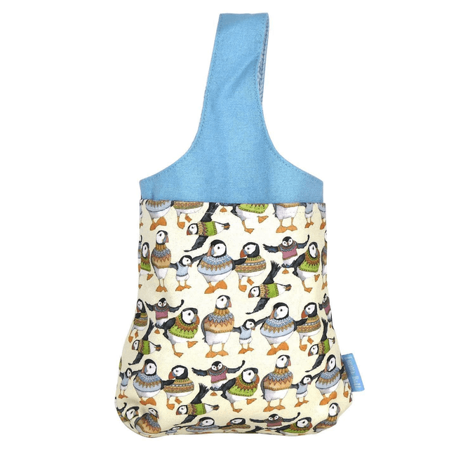 Small Wrist Bag - Woolly Puffins
