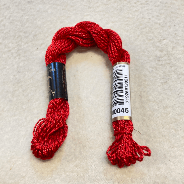 0046 metallic 5 weight cotton perle Anchor