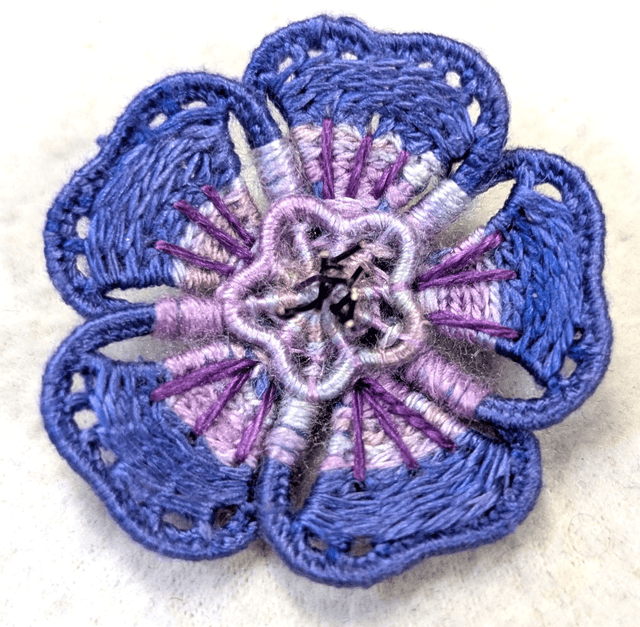 Dorset Button Kit Geranium Brooch 