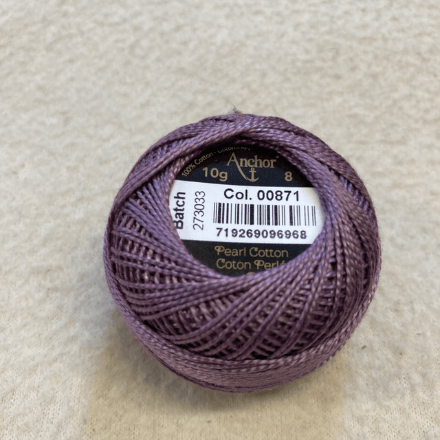 00871  8 weight cotton perle Anchor