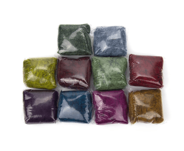 Carded Corriedale Sliver mixed pack Melange Range 
